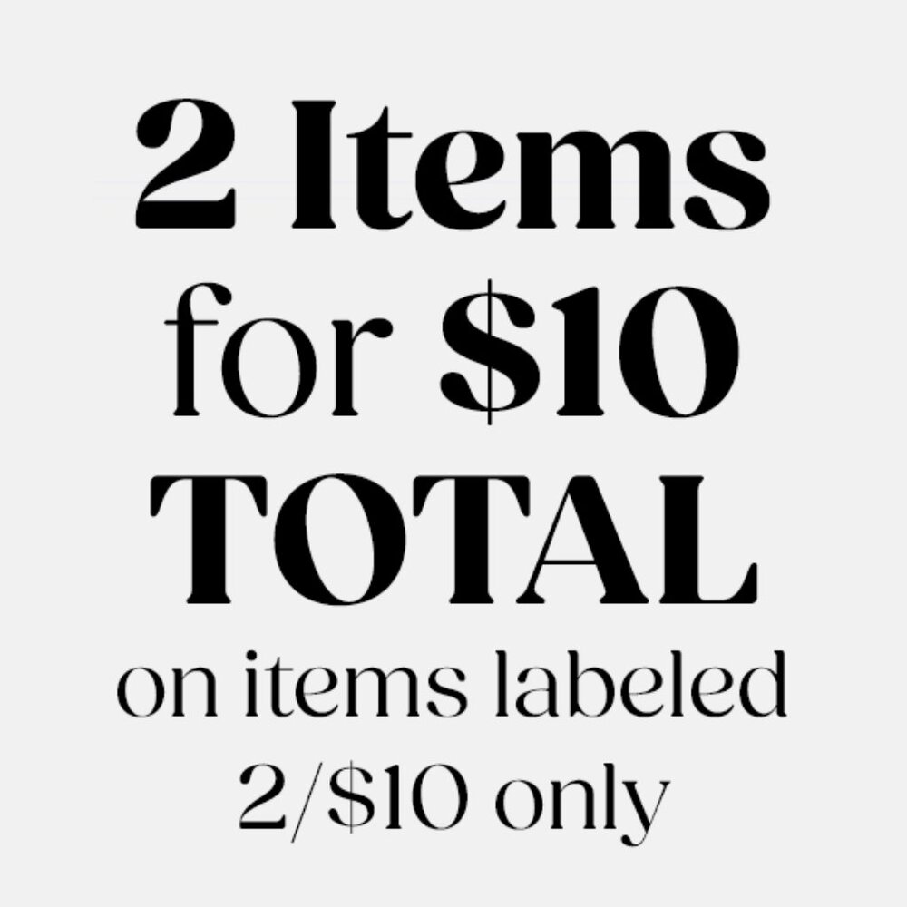 2 items for $10 bundle deal